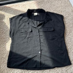 Black button up blouse